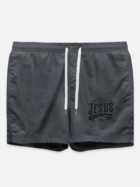 Jésus vous aime - Short de bain - charbon
