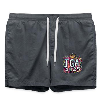 Jga 2025 Bachelor Party - Swim Trunks - anthracite - Front - AI Model Male 185 light (185cm)