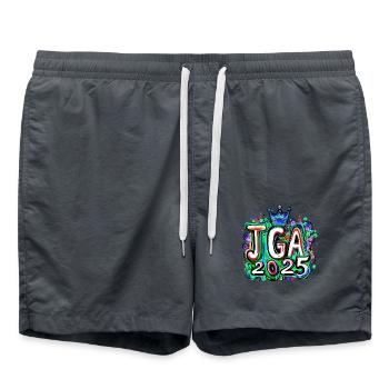 Jga 2025 Bachelor Party - Swim Trunks - anthracite - Front - AI Model Male 185 light (185cm)