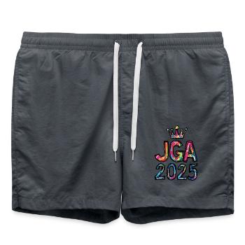 Jga 2025 Junggesellen Party - Badeshorts - Anthrazit - Vorne - AI Model Male 185 light (185cm)