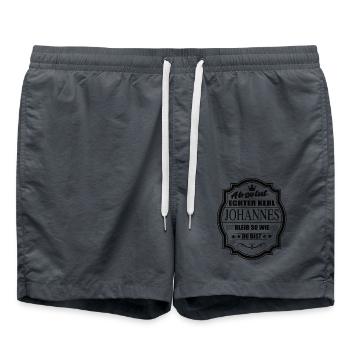 Absolument vrai gars Johannes, reste comme tu es - Short de bain - charbon - Devant - AI Model Male 185 light (185cm)
