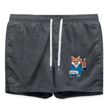 Ask me about my Fursona – Furry Pride - Swim Trunks - anthracite - Front - AI Model Male 185 light (185cm)