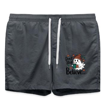 Don't Stop Believe Geist Halloween Christmas - Badeshorts - Anthrazit - Vorne - AI Model Male 185 light (185cm)