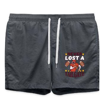 Fußballer verlor eine Heckklappe Fußball - Badeshorts - Anthrazit - Vorne - AI Model Male 185 light (185cm)