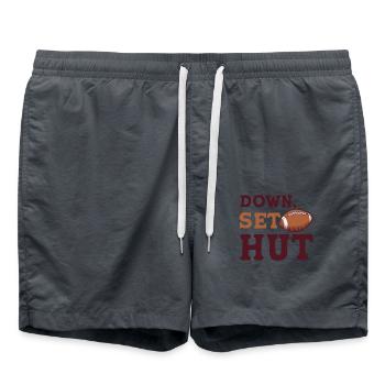 Fußballer Down Set Hut Rugby Fußball - Badeshorts - Anthrazit - Vorne - AI Model Male 185 light (185cm)