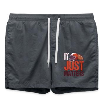 Fußballer ist einfach wichtig Fußball - Badeshorts - Anthrazit - Vorne - AI Model Male 185 light (185cm)