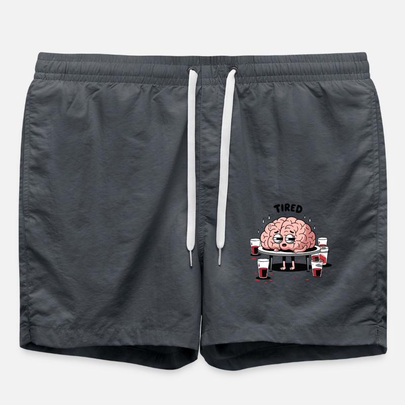 TIRED BRAIN - Swim Trunks - anthracite
