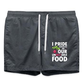 I Pride Ourselves On Our Unbeetable Food - Badeshorts - Anthrazit - Vorne - AI Model Male 185 light (185cm)