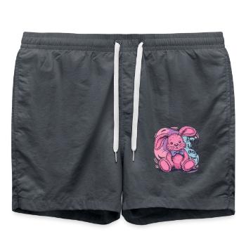 Bezaubernder Hase Positive Vibes Grafik - Badeshorts - Anthrazit - Vorne - AI Model Male 185 light (185cm)
