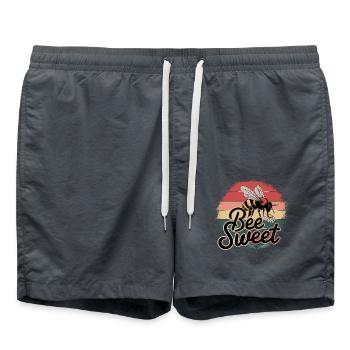 Bee Sweet Bee Imkerin Bienenkönigin - Badeshorts - Anthrazit - Vorne - AI Model Male 185 light (185cm)