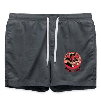 Pincement autorisé, Petit homard heureux - Short de bain - charbon - Devant - AI Model Male 185 light (185cm)