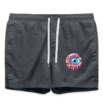 Monster-Auge-Donut - Badeshorts - Anthrazit - Vorne - AI Model Male 185 light (185cm)