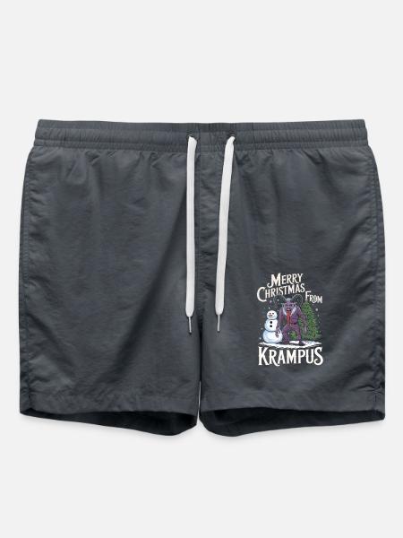 Krampus Knecht Ruprecht Perchten Nikolaus - Badeshorts - Anthrazit
