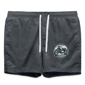 Street Walker - Moto rétro Café racer - Short de bain - charbon - Devant - AI Model Male 185 light (185cm)