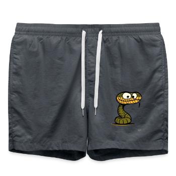 Dumm aussehende lustige Schlange - Badeshorts - Anthrazit - Vorne - AI Model Male 185 light (185cm)