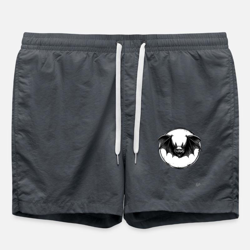 Creepy Horror Bat - Swim Trunks - anthracite