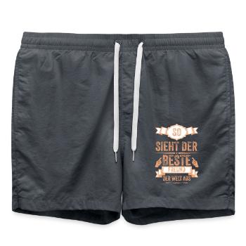 Best Friend Gift – Funny & Cool - Swim Trunks - anthracite - Front - AI Model Male 185 light (185cm)