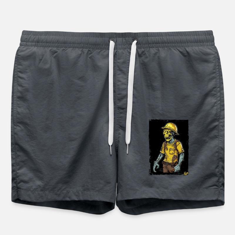 Construction Worker Zombie - Swim Trunks - anthracite