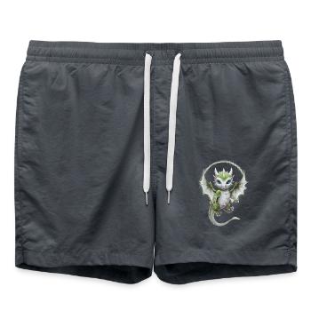 Drache für eine Drachenliebhaberin - Badeshorts - Anthrazit - Vorne - AI Model Male 185 light (185cm)