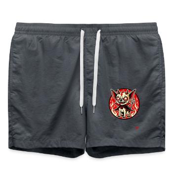 Petit chien Satan de l’enfer - Short de bain - charbon - Devant - AI Model Male 185 light (185cm)