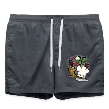 Escargot Cuisine Slime Carrière Chef Chefs Job - Short de bain - charbon - Devant - AI Model Male 185 light (185cm)