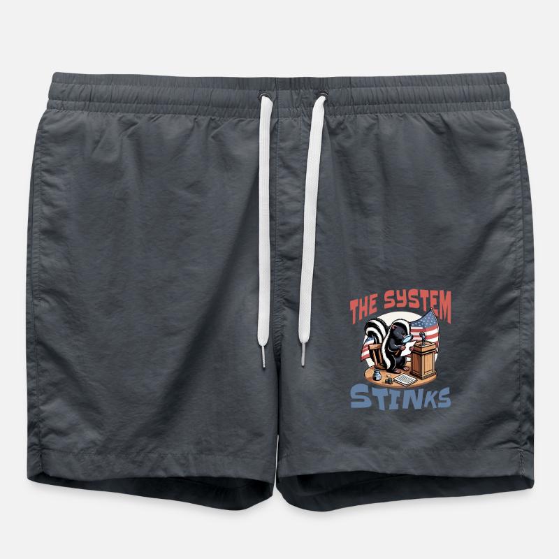 Politics system stinks - Swim Trunks - anthracite