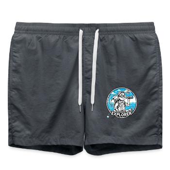 Ocean explorer and marine biologist - Swim Trunks - anthracite - Front - AI Model Male 185 light (185cm)