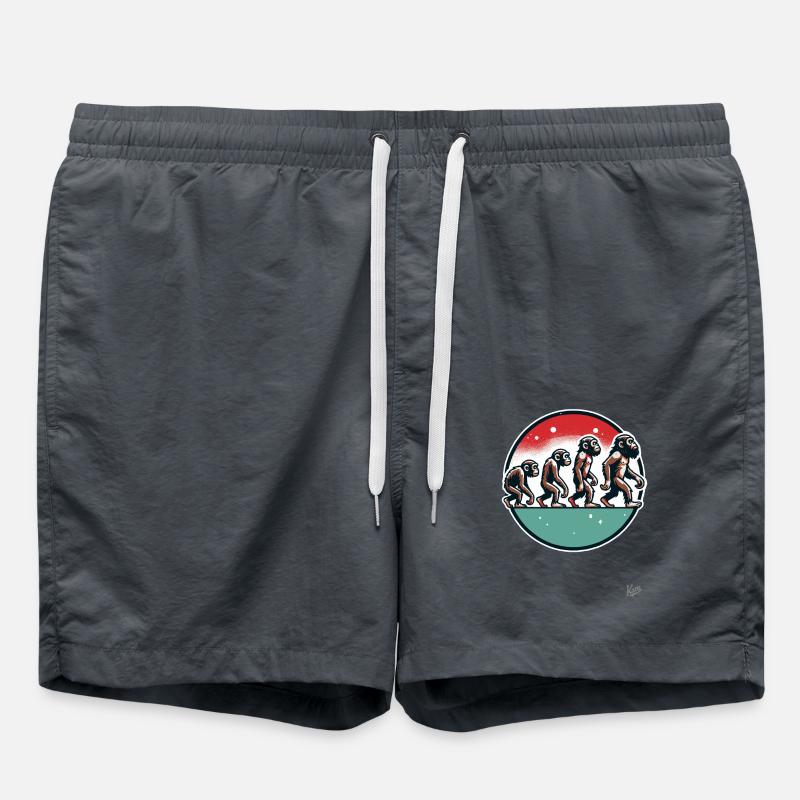Evolution of the ape - Swim Trunks - anthracite
