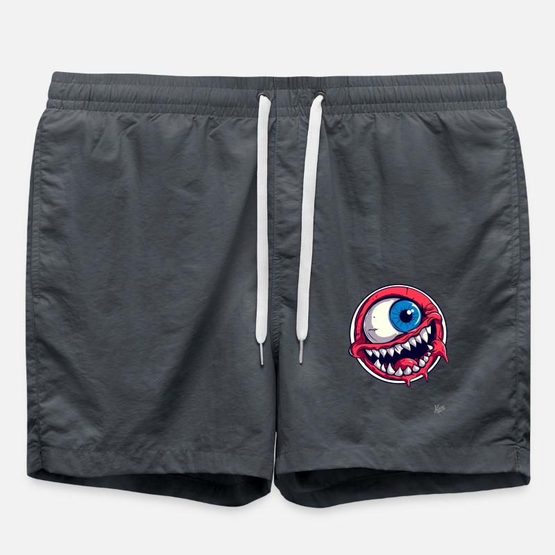 Drôle d’horreur Cyclope Oeil - Short de bain - charbon
