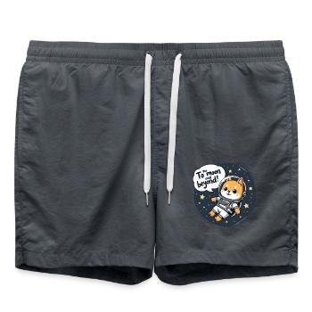 MOND UND DARÜBER HINAUS - Badeshorts - Anthrazit - Vorne - AI Model Male 185 light (185cm)