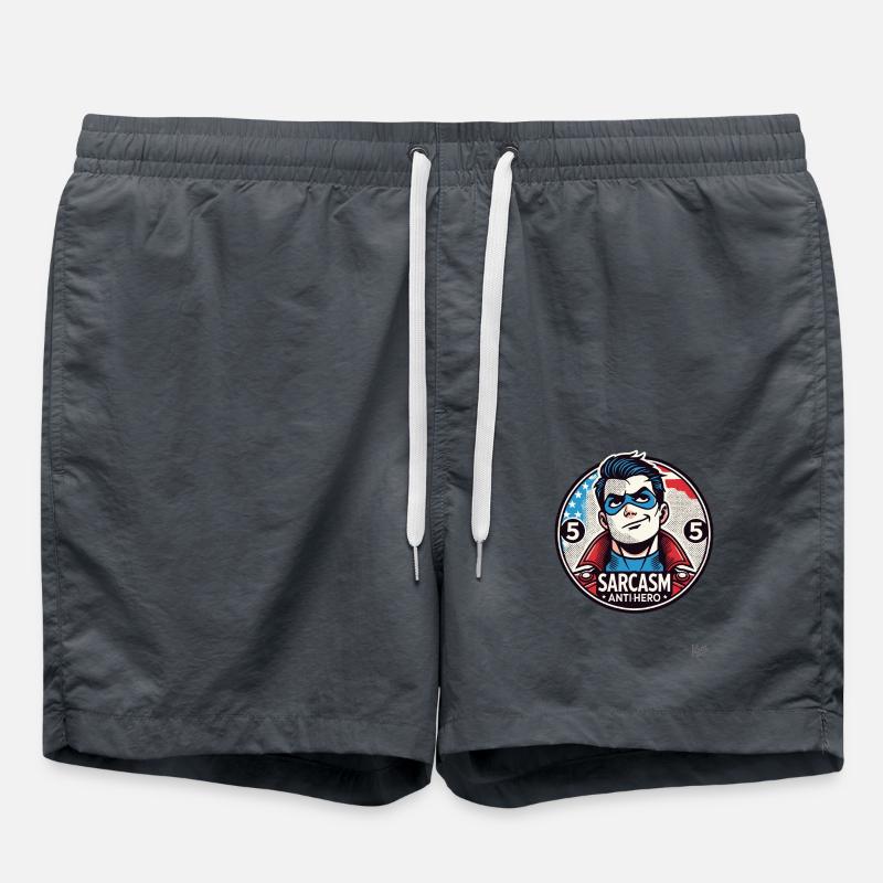 Sarcasme Anti-héros - Short de bain - charbon