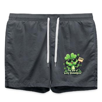 THE YEAR OF LUCKY - Swim Trunks - anthracite - Front - AI Model Male 185 light (185cm)