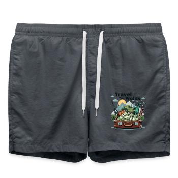 GO TRAVEL - Swim Trunks - anthracite - Front - AI Model Male 185 light (185cm)