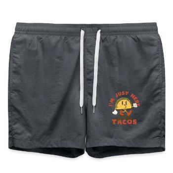 Je suis juste ici pour les tacos - Short de bain - charbon - Devant - AI Model Male 185 light (185cm)