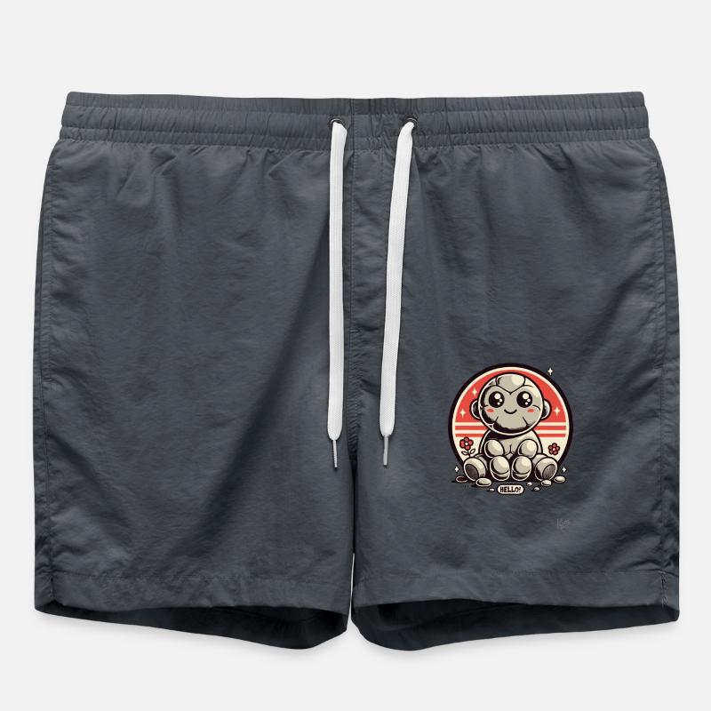 Hello! Cute Stone Monkey - Swim Trunks - anthracite