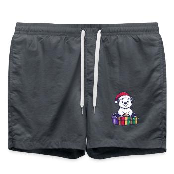 Ours polaire Cadeaux de Noël Ours polaire - Short de bain - charbon - Devant - AI Model Male 185 light (185cm)