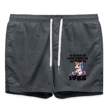 Edition Limitée 1988 Anniversaire Né 1988 - Short de bain - charbon - Devant - AI Model Male 185 light (185cm)