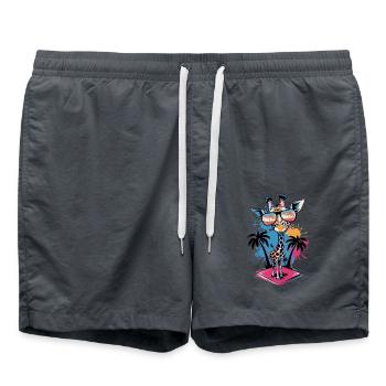Niedliche Giraffe für Kinder für Kinder - Badeshorts - Anthrazit - Vorne - AI Model Male 185 light (185cm)