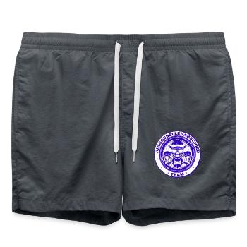 Bachelor Party Team Totenkopf - Swim Trunks - anthracite - Front - AI Model Male 185 light (185cm)
