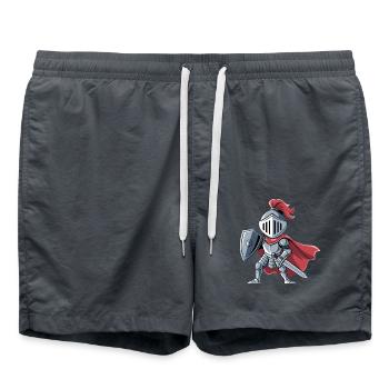 Freundlicher Ritter als Geburtstagsgeschenk Design - Badeshorts - Anthrazit - Vorne - AI Model Male 185 light (185cm)
