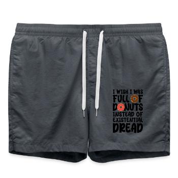 I wish i was full of donuts instead of existential - Short de bain - charbon - Devant - AI Model Male 185 light (185cm)