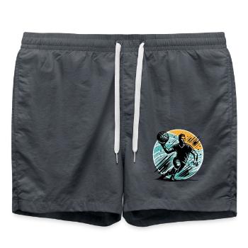 Handball - Short de bain - charbon - Devant - AI Model Male 185 light (185cm)