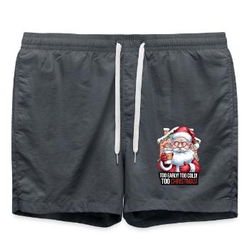 Too Early Too Cold Too Christmas - Badeshorts - Anthrazit - Vorne - AI Model Male 185 light (185cm)
