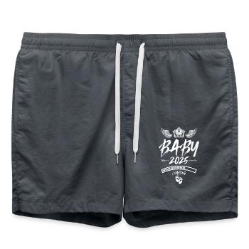 Baby 2025 Loading Spruch - Badeshorts - Anthrazit - Vorne - AI Model Male 185 light (185cm)