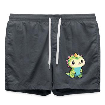 DINOSAURIER - Badeshorts - Anthrazit - Vorne - AI Model Male 185 light (185cm)
