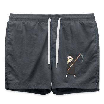 Halloween Médiéval Peste Faucheuse - Short de bain - charbon - Devant - AI Model Male 185 light (185cm)