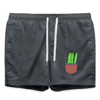 green beans hobby gardener garden gardening bean - Swim Trunks - anthracite - Front - AI Model Male 185 light (185cm)