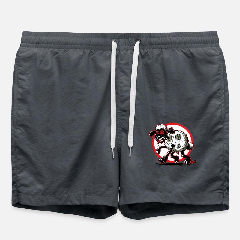Schere das Zombie-Schaf! - Badeshorts - Anthrazit