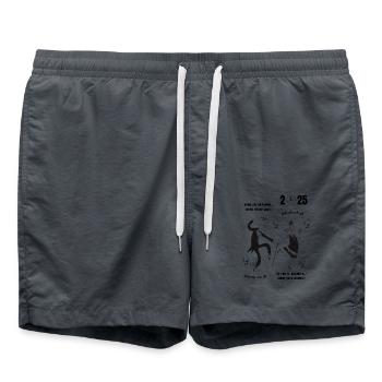 Allez, mamie, roule, grand-père ! Nouvel An 2025 - Short de bain - charbon - Devant - AI Model Male 185 light (185cm)
