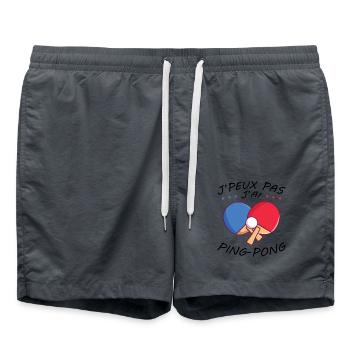 J'peux pas J'ai Ping pong Humour cadeau - Short de bain - charbon - Devant - AI Model Male 185 light (185cm)